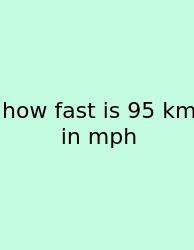 How Fast Is 95 Km In Mph