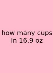 How Many Cups In 16.9 Oz