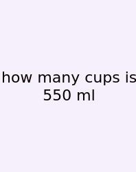 How Many Cups Is 550 Ml