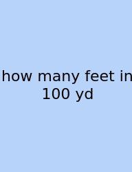 How Many Feet In 100 Yd