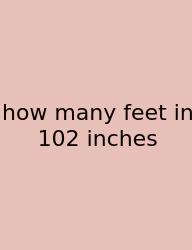 How Many Feet In 102 Inches