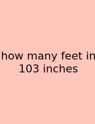 How Many Feet In 103 Inches