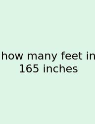 How Many Feet In 165 Inches