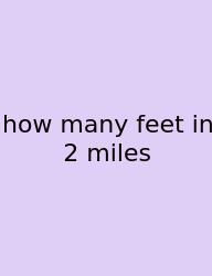 How Many Feet In 2 Miles