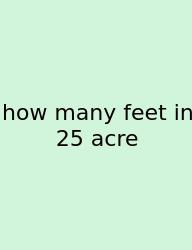 How Many Feet In 25 Acre