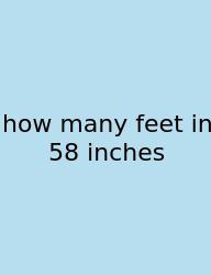 How Many Feet In 58 Inches
