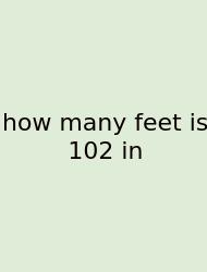 How Many Feet Is 102 In