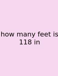 How Many Feet Is 118 In
