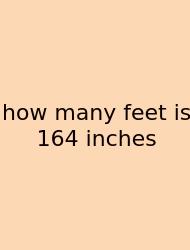 How Many Feet Is 164 Inches