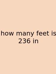 How Many Feet Is 236 In