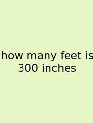 How Many Feet Is 300 Inches