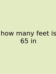 How Many Feet Is 65 In