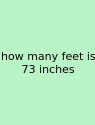 How Many Feet Is 73 Inches