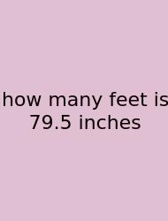How Many Feet Is 79.5 Inches