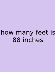 How Many Feet Is 88 Inches