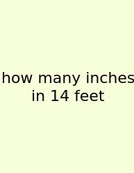 How Many Inches In 14 Feet