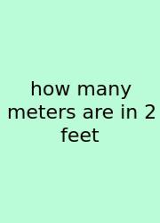 How Many Meters Are In 2 Feet