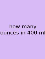 How Many Ounces In 400 Ml