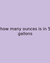 How Many Ounces Is In 5 Gallons