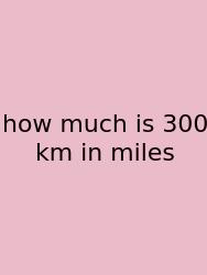 How Much Is 300 Km In Miles
