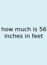 How Much Is 56 Inches In Feet