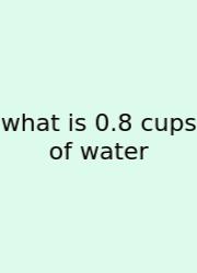 What Is 0.8 Cups Of Water